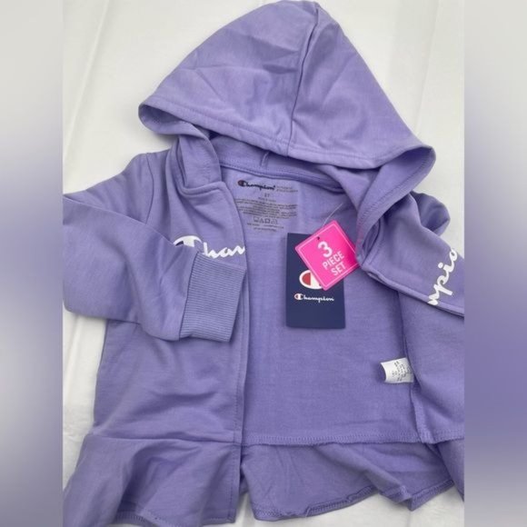 3-PCS~CHAMPION GIRL HEAVYWEIGHT TODDLER SET 2T - Picture 8 of 13